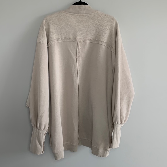 Anthropologie Pilcro Aubrey Draped Cardigan Open Front Beige Size L/XL - Picture 11 of 14